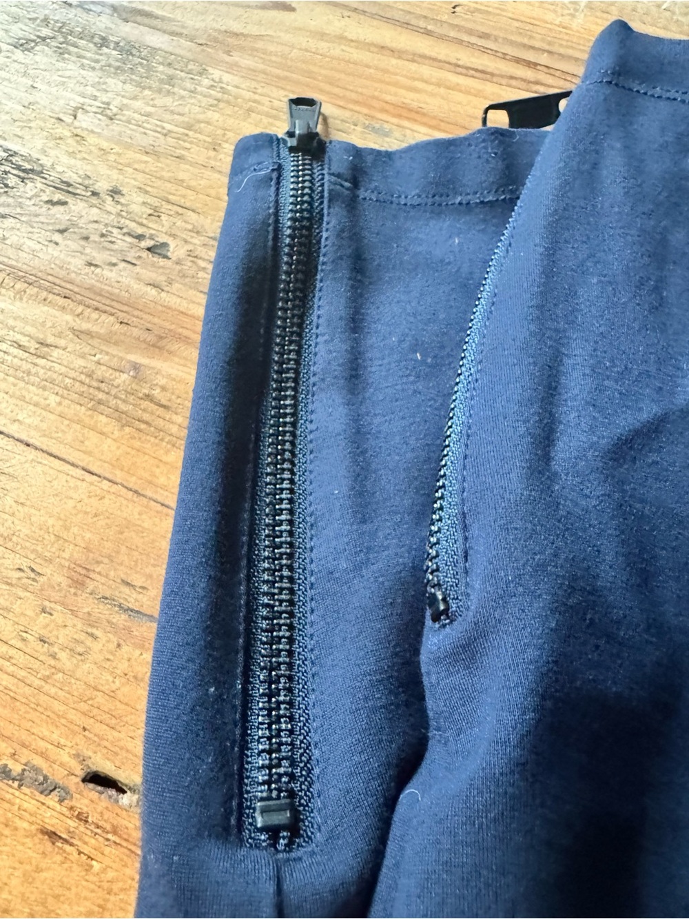 Universal Standard Navy Joggers with side zip ankles - Picture 3 of 4